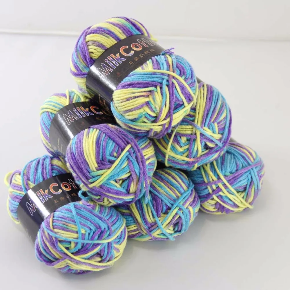 Распродажа 6ballsx50g мягкая хлопчатобумажная пряжа для малышей новые шерстяные