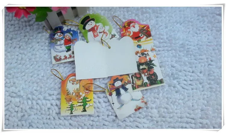 12 шт./1 набор милые рождественские открытки украшение для рождественской елки