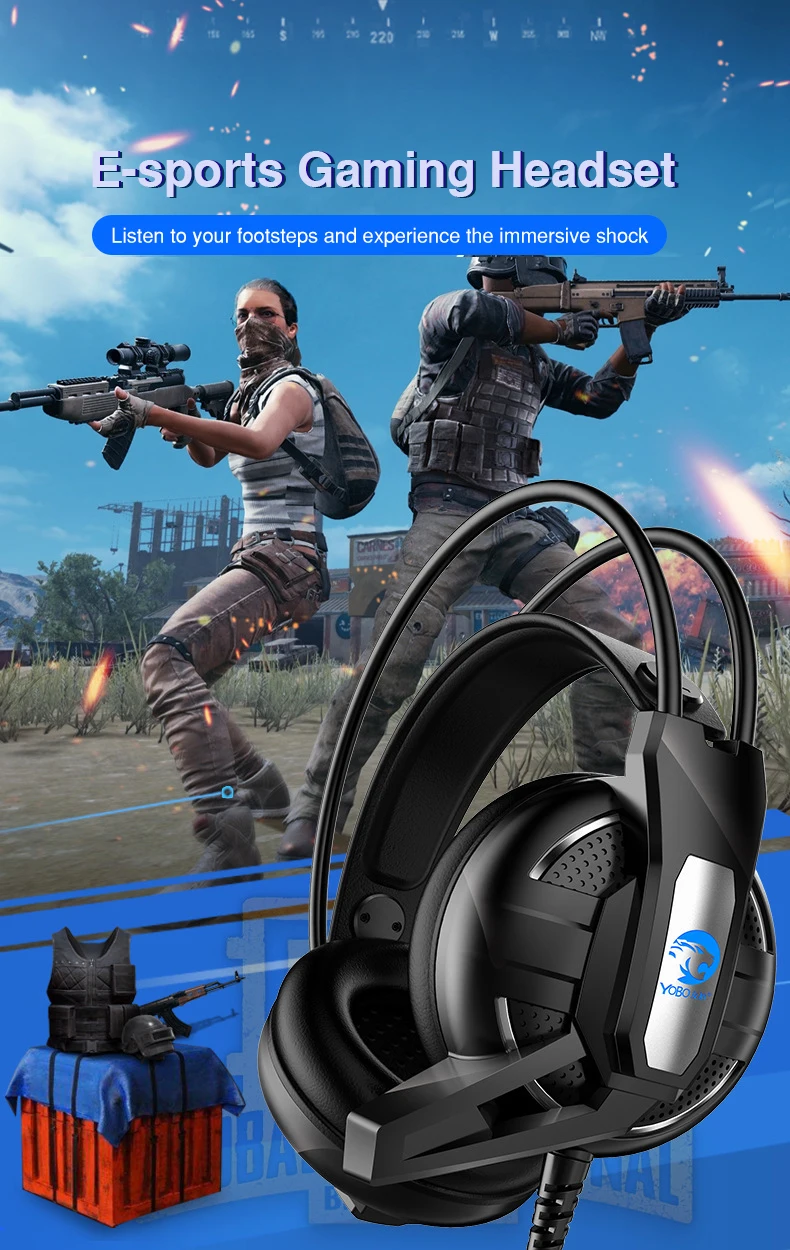 Игровые наушники для PS4, 7,1 каналов, стерео гарнитура с шумоподавлением и микрофоном для нового Xbox One/ноутбука/ПК, планшета