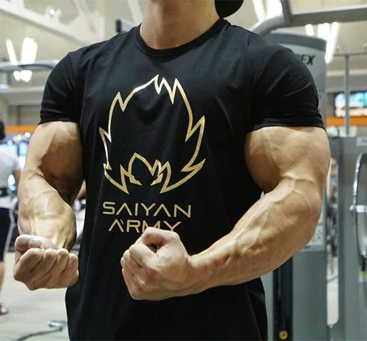 Аниме Драконий жемчуг Супер saiyan сын Гоку Вегета футболки для мужчин Фитнес