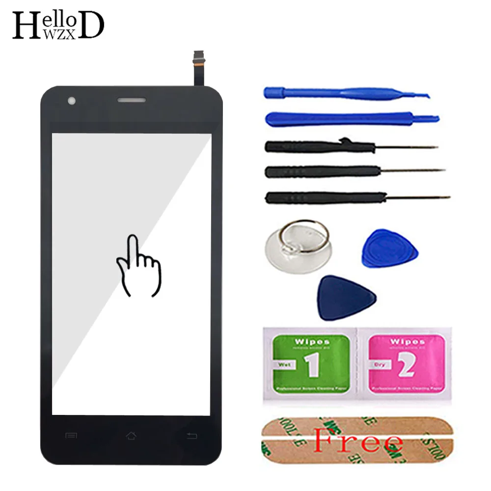 4.5'' Touch Screen Glass For Micromax A69 Front Digitizer Panel Lens Sensor Flex Cable Tools Free Adhesive | Мобильные