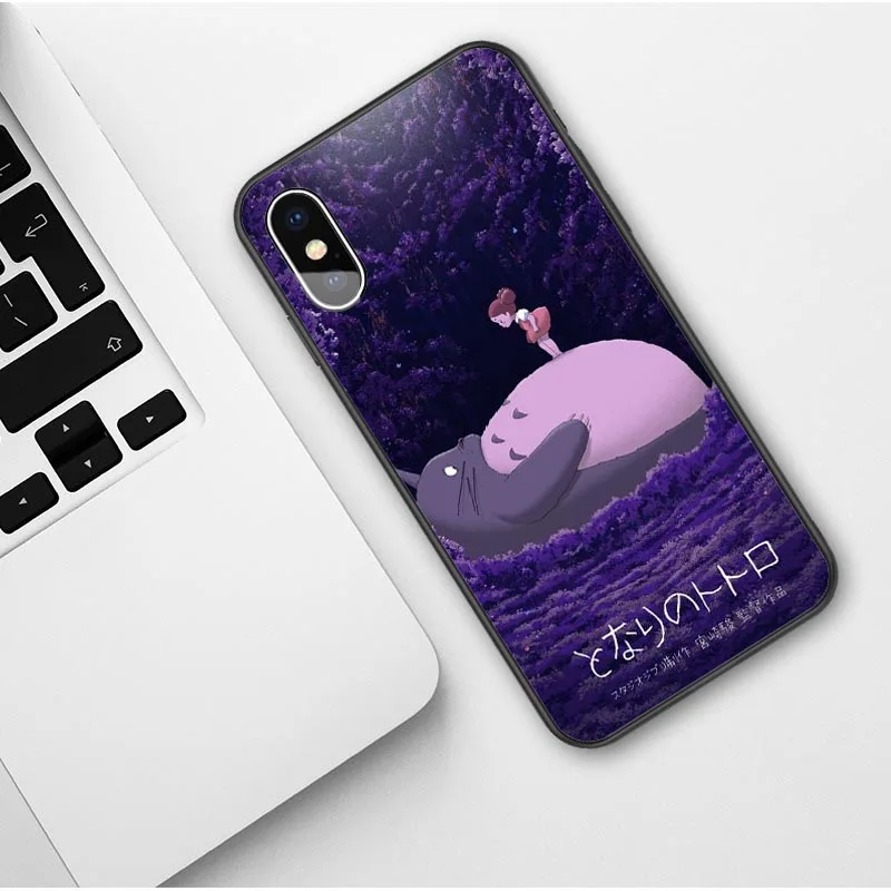 TPU МИЛЫЙ Тоторо мягкий чехол для телефона IPhone X 5 6 6S 7 8 Plus Унесенные призраками студия Ghibli для iphone XS XR XS MAX 11 Pro Max - Цвет: TPU