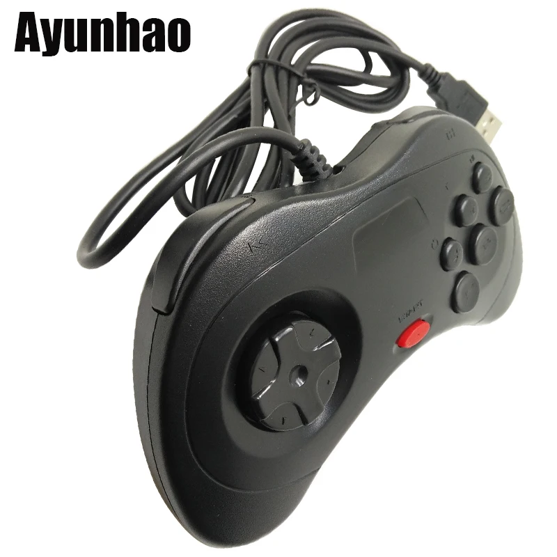 2 шт. USB игровой контроллер 6 кнопок SEGA джойстик держатель для ПК MAC Mega Drive Genesis/MD2 Y1301