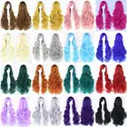 Soowee длинные волнистые синтетические волосы 80 см, парик для косплея, розовые розы, искусственные волосы, женские зеленые парики для женщин, Peruk