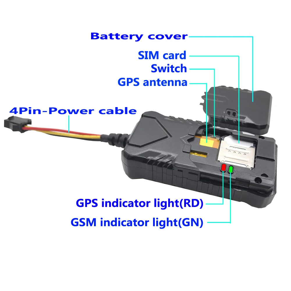 Мини Встроенная батарея дистанционный пульт GSM gps трекер для машина мотоцикл