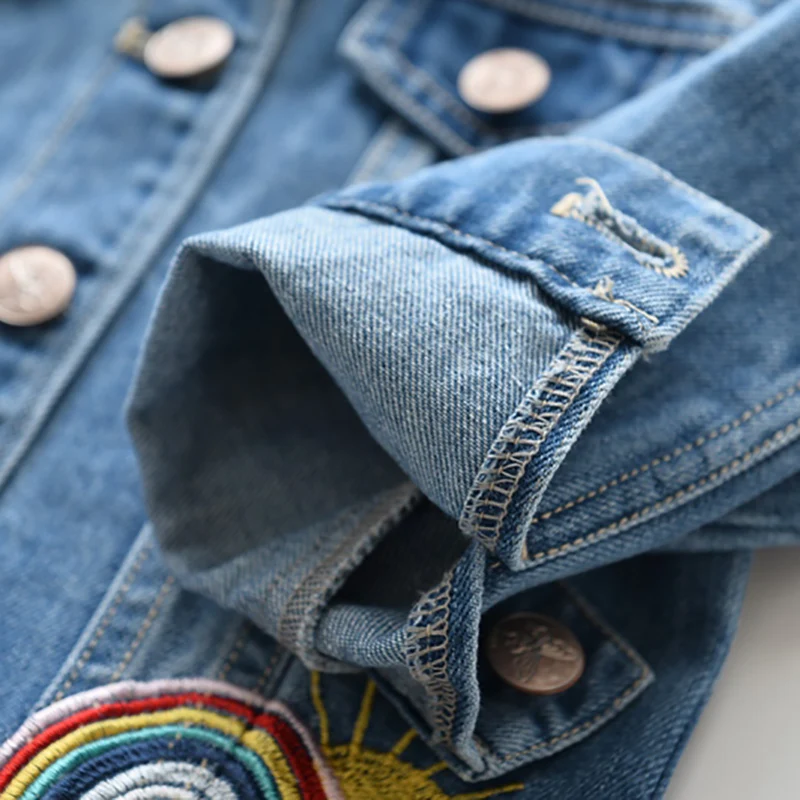 Fashion Girls Jackets And Coats Unicorn Embroidery Boys Denim Coat Kids Jackets Spring Autumn Denim Jackets For Children Coat