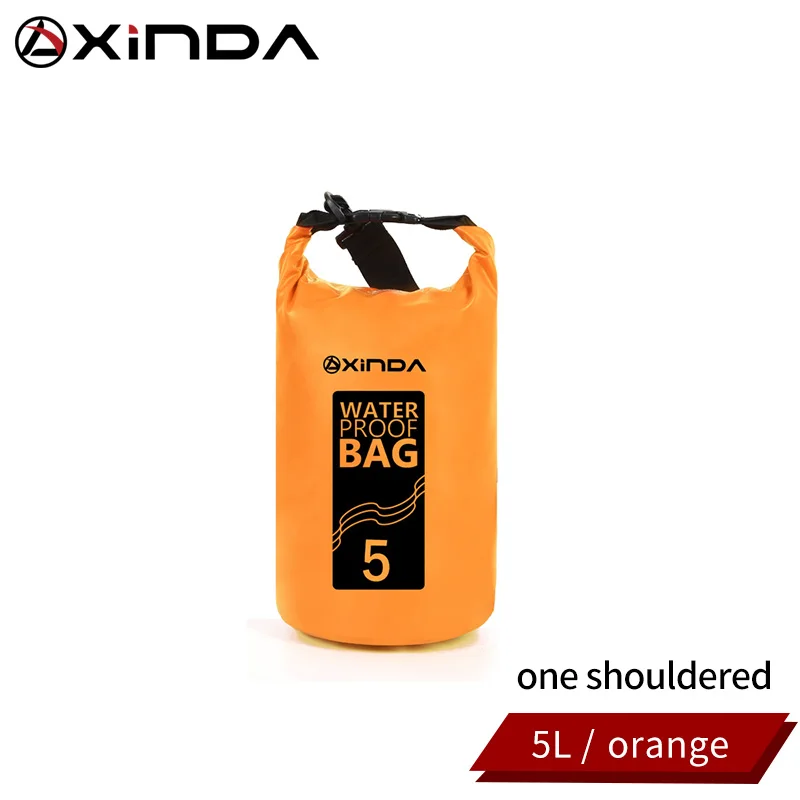 Orange5L(one strap) 5/10L Открытый Водонепроницаемый Сухой сумки портативный рафтинг Дайвинг сухой мешок ПВХ сумки для плавания для речного треккинга - Цвет: Orange5L(one strap)