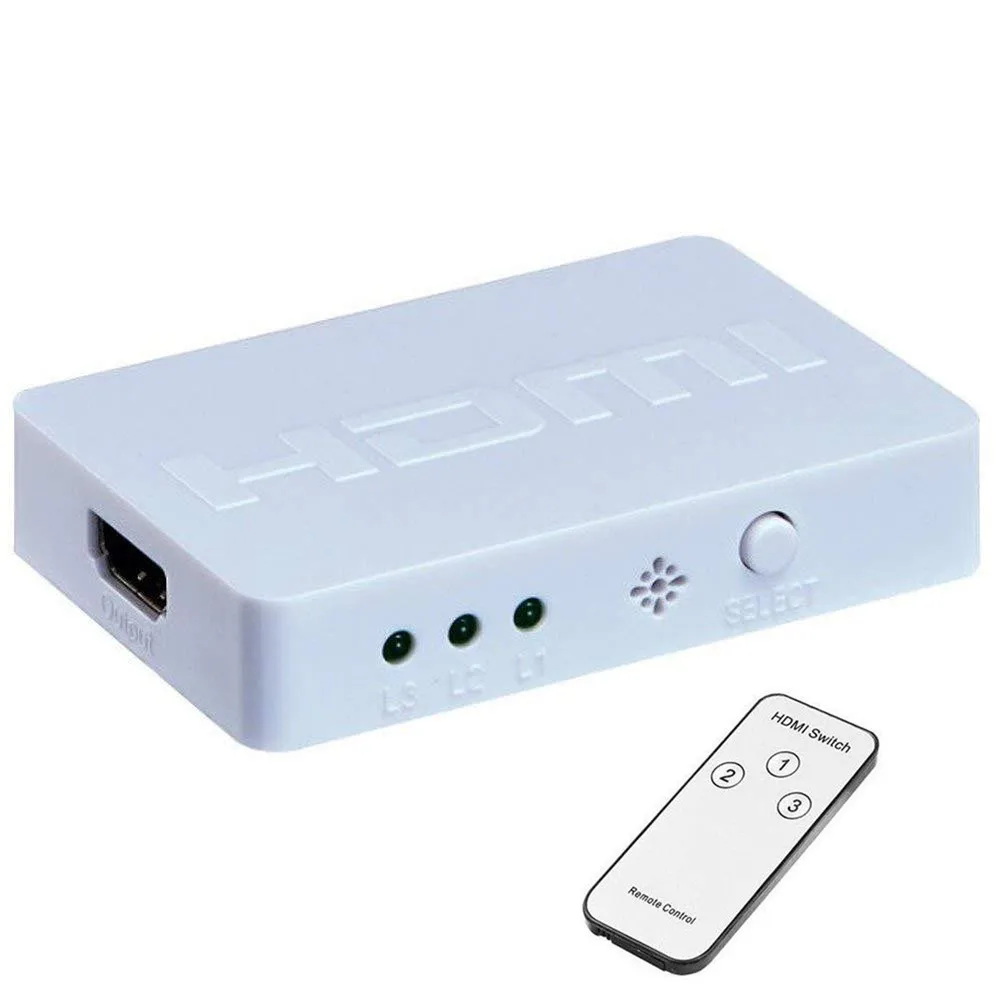 HDMI переключатель 3 входа 1 выход 3x1 монитора поддерживает высокую скорость 3D Full HD