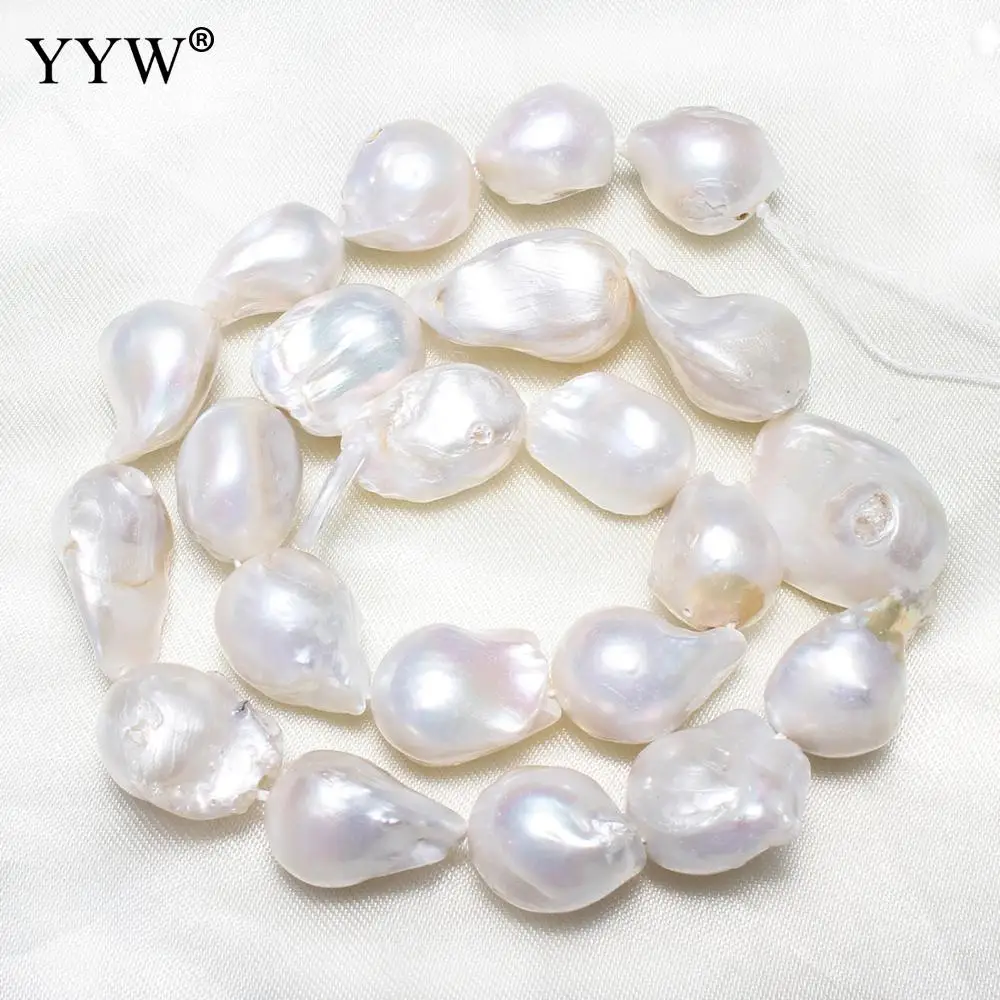 

Cultured Freshwater Nucleated Pearl Beads natural white 15-17mm Approx 0.8mm Sold Per Approx 15 Inch Strand