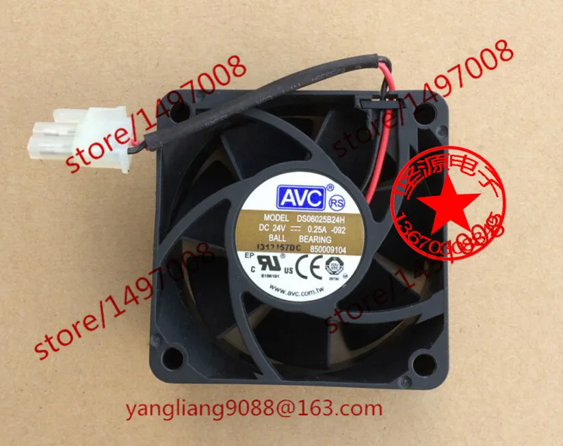 AVC DS06025B24H 092 DC 24 в 0,25 A 2-проводной 60x60x25 мм вентилятор для охлаждения сервера