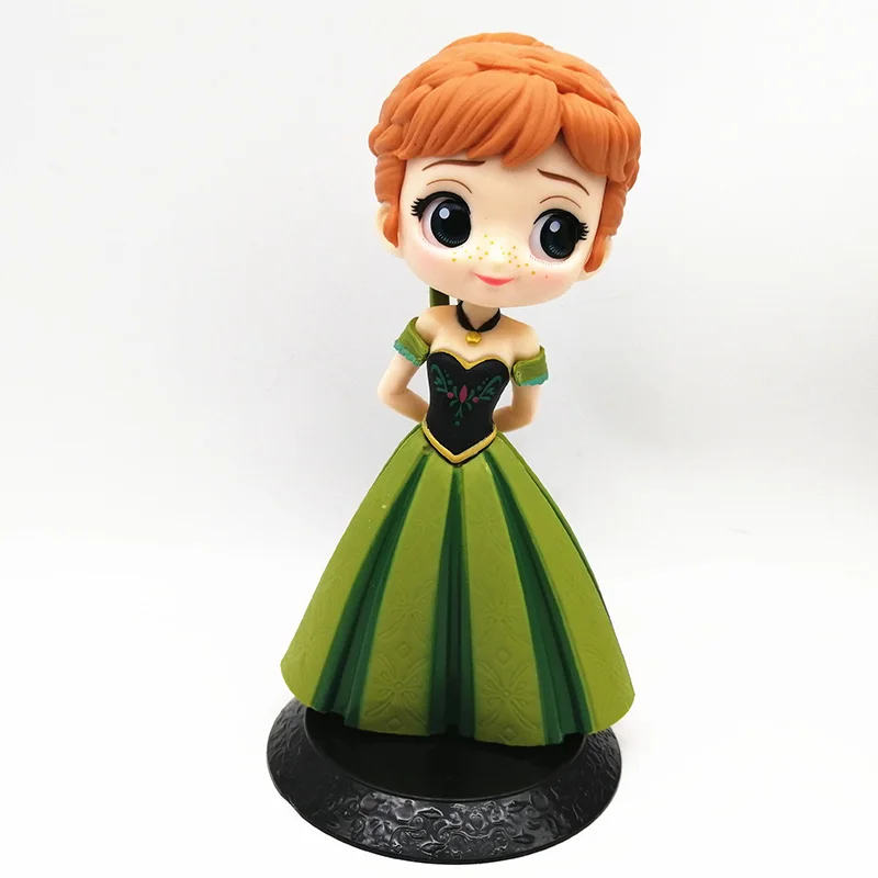 B Disney 2 шт. Q Posket снежная королева эльза и анна фигурки игрушки куклы Aurore пвх аниме куклы фигурки коллекционная модель детские игрушки 15-17 см - Цвет: B