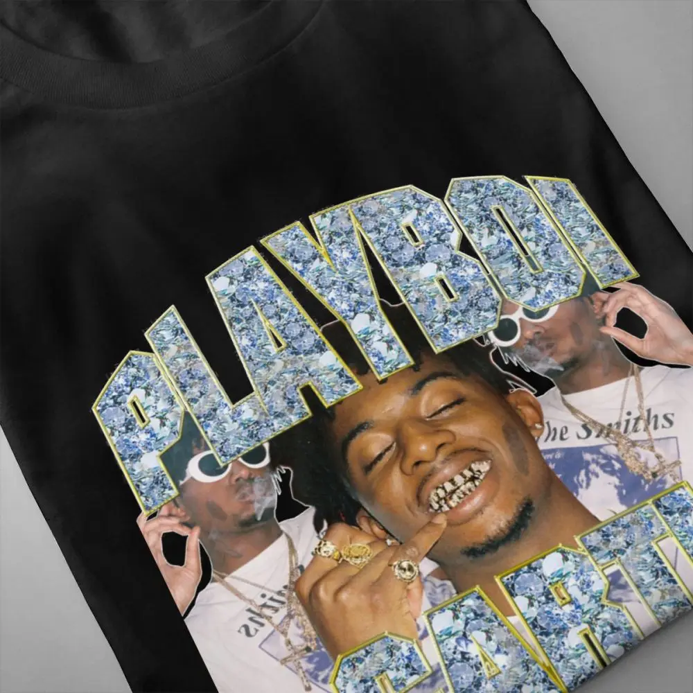 Playboi Carti Винтажная футболка с коротким рукавом, дизайн для мужчин, популярная качественная хлопковая футболка для мужчин