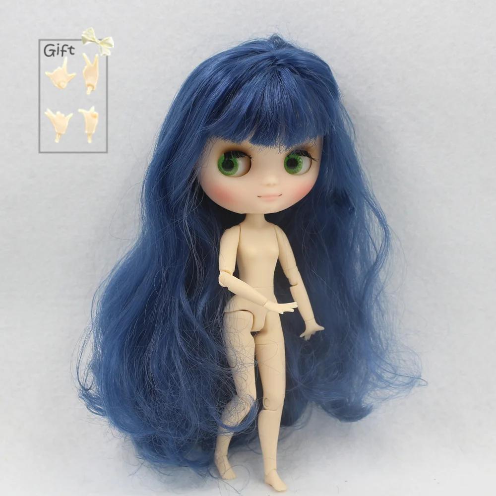 Кукла средней длины Blyth 1/8 телесного цвета с матовым лицом и зелеными глазами тело
