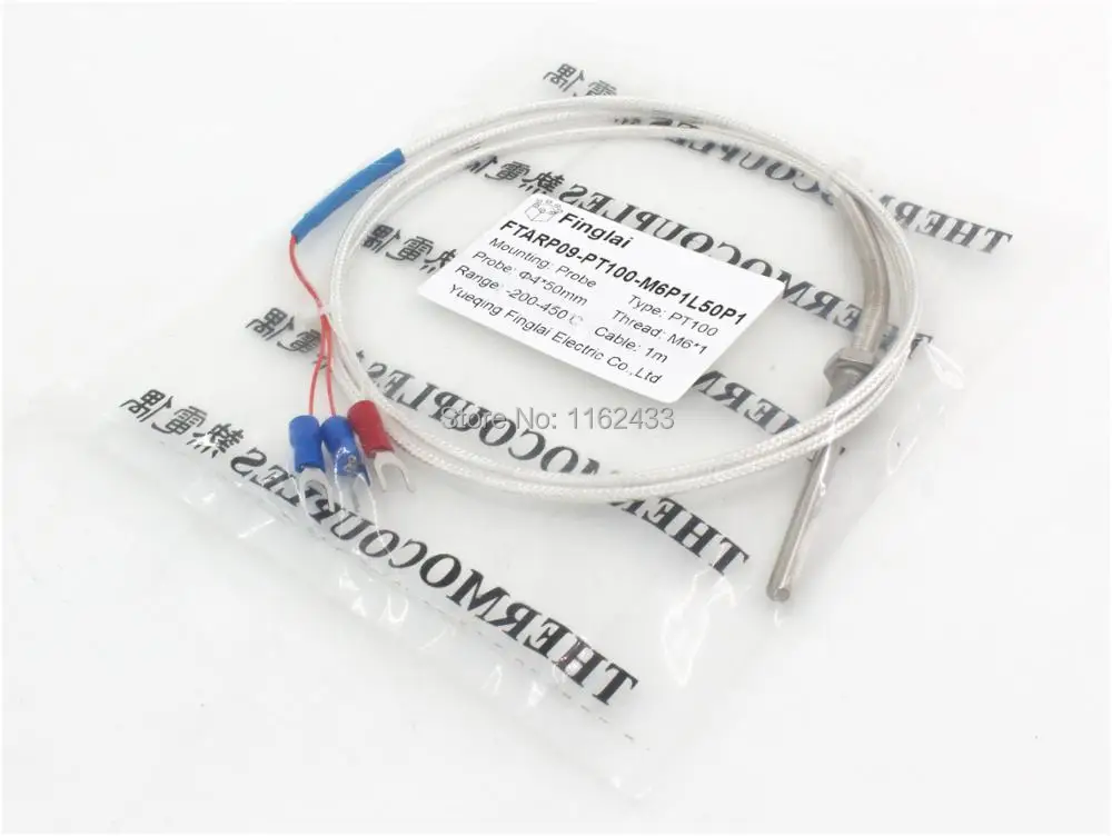 FTARP09 PT100 тип 1 м кабель PTFE 50 мм Датчик Температуры RTD 1/4 3/8 1/2 дюйма M6 M8 M12 M16 M20 M27