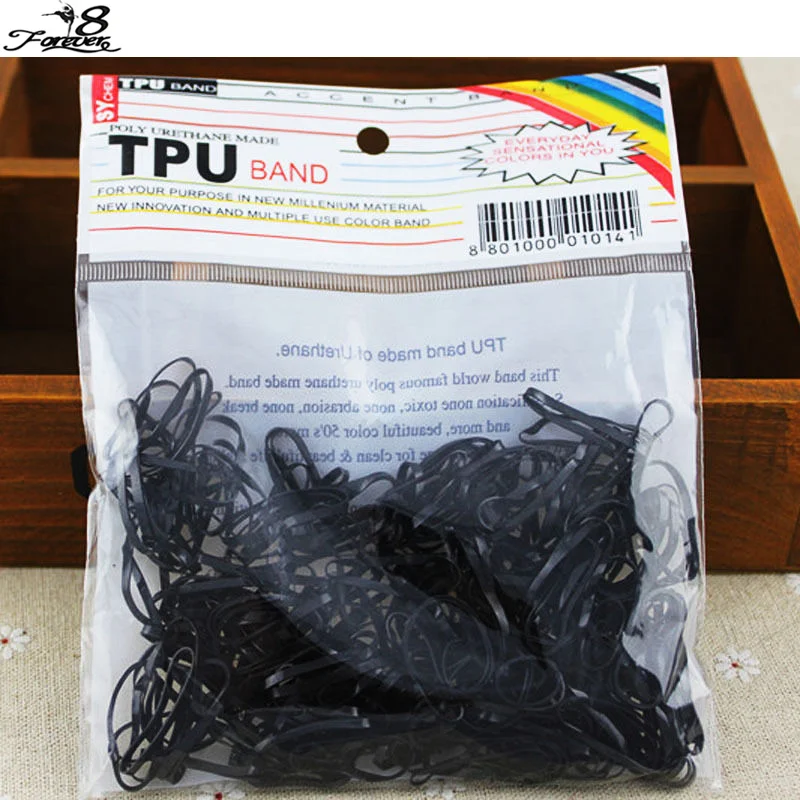 300 шт./упак. резиновая Веревка хвост держатель резинки для волос Галстуки