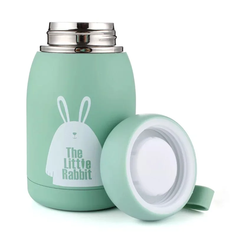 Mini Cute 300ML 304 Stainless Steel Thermos Cup Portable Big Coffee Milk Water Home Kitchen Drink Cup|Вакуумные фляги и