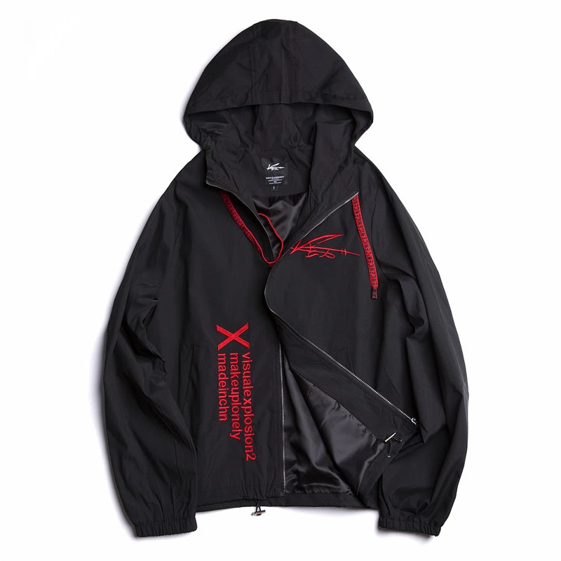 Поставщики США Мужская куртка и пальто рыбий принт Кепка тренчкот черный красный