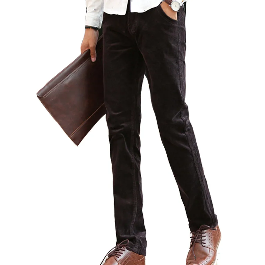 Новый Стиль весна осень тонкий мужская мода вельвет брюки Случайные Полная Длина