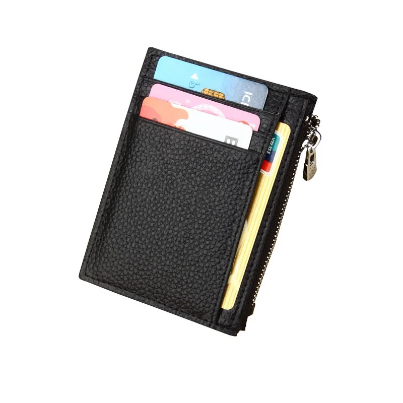 2019 Wallet Business Card Holder bank cardholder leather cow pickup package bus card holder Slim multi-card-bit pack bag | Багаж и сумки