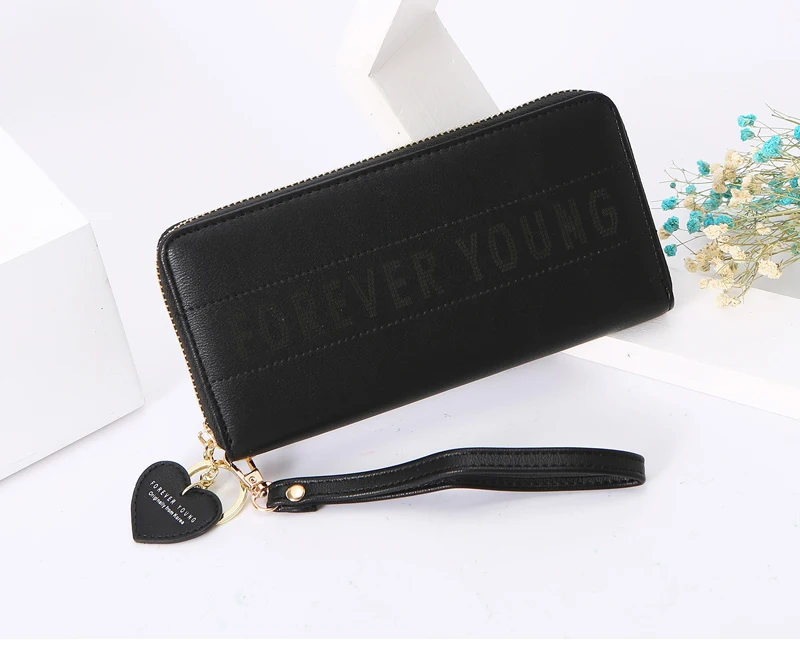 Forever Young сердце кулон браслет-кошелек женский буквенный клатч кошелек женский держатель для карт Дамский кошелек для монет и телефона сумка Новинка