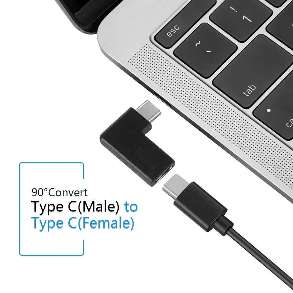 Адаптер-преобразователь USB 3 1 Type C Male-Female шт. 90 градусов правый угол переходник на