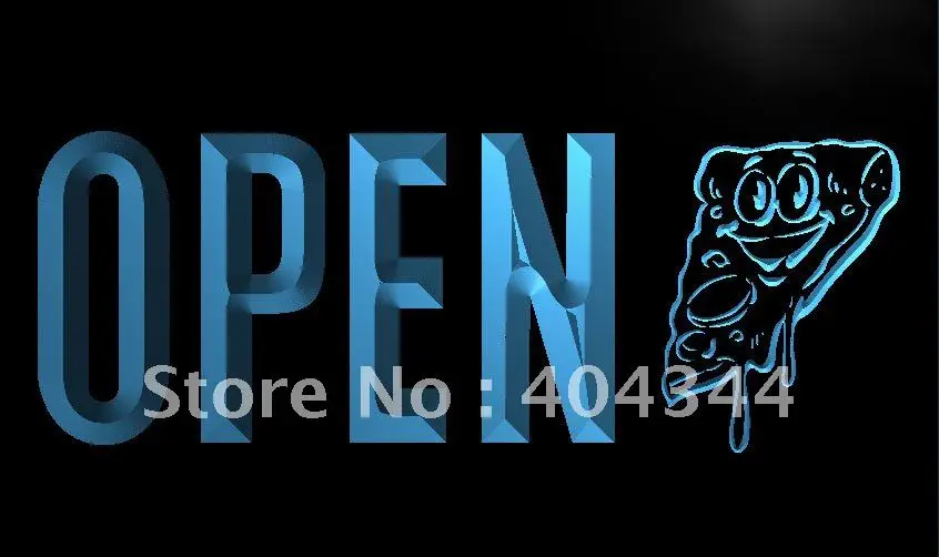 

LK771- OPEN Pizza By Slice Cafe LED Neon Light Sign home decor crafts