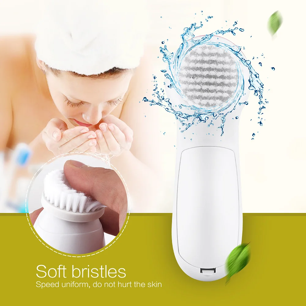 Электрический Очиститель для лица Deep Clean 5 в 1 Вращающийся Массажер ухода за кожей