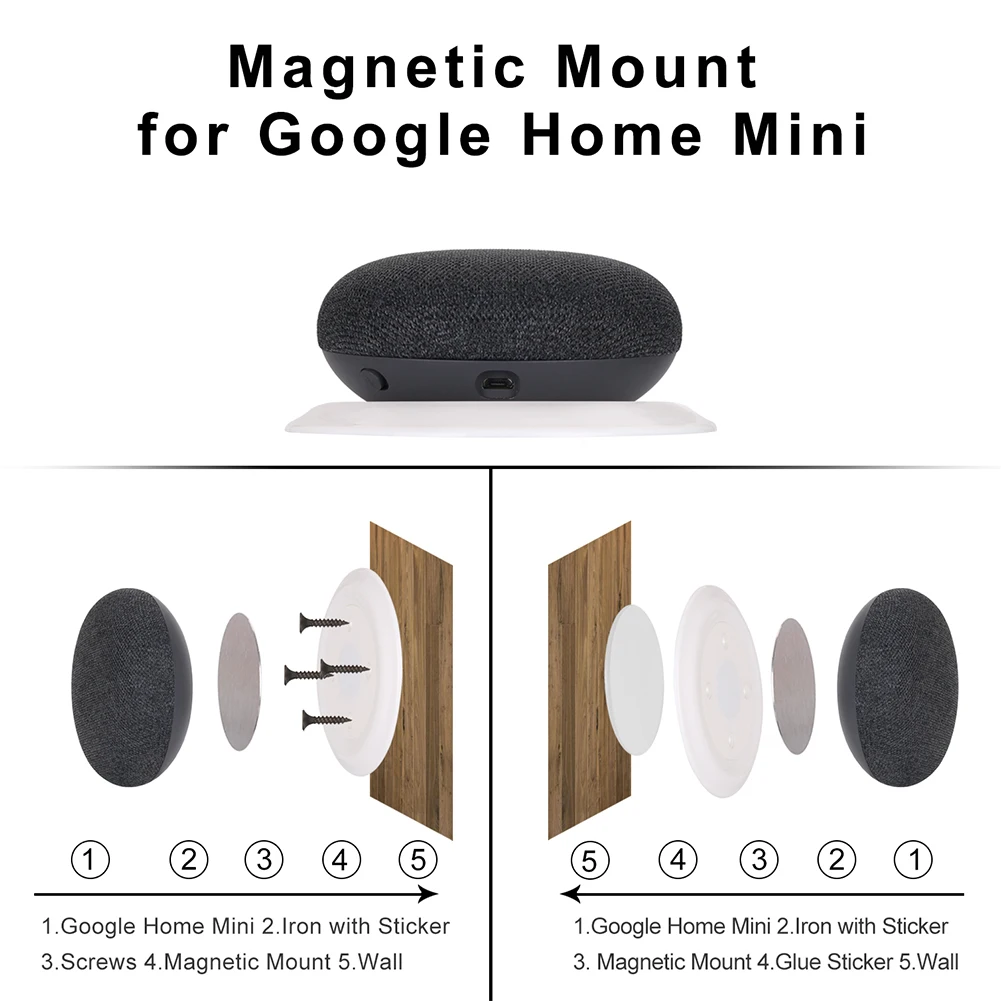 Магнитное настенное крепление для эхо ввода Google Home мини эхо точка вешалка держатель подставка аксессуары для кухни спальня ванная комната Космос-S