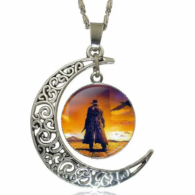 Dark Tower Gunslinger для женщин и детей серебряный цвет стеклянный кабошон с вырезами
