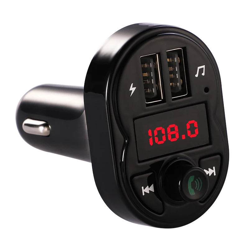 FM трансмиттер автомобильный беспроводной с Bluetooth и ЖК дисплеем 5 В 3 1