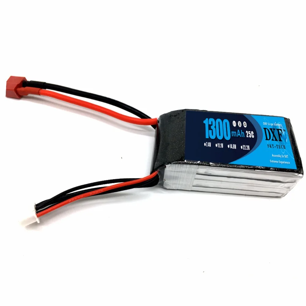 Литий полимерный аккумулятор DXF RC 2S 7 4 в 1300 мАч 25C макс. 50C с разъемом Deans для