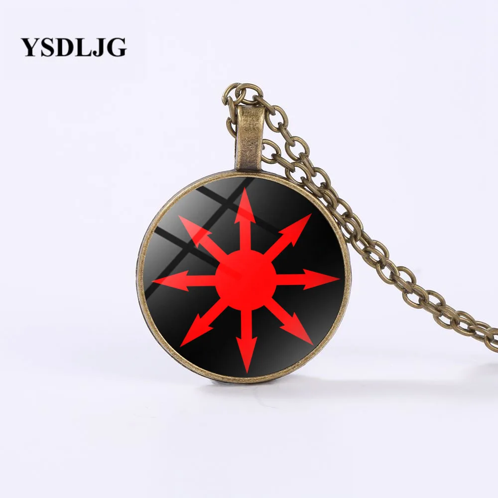 YSDLJG Esoteric ожерелье Хаос Magick Seal sigul Symbol оккультное волшебное золотое с