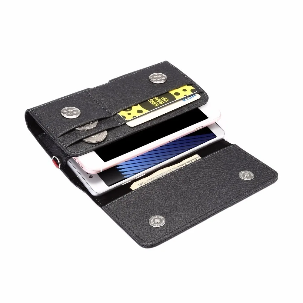 Чехол для телефона с зажимом ремня двойными карманами Магнитный чехол Lenovo K3 K4 K5 K6