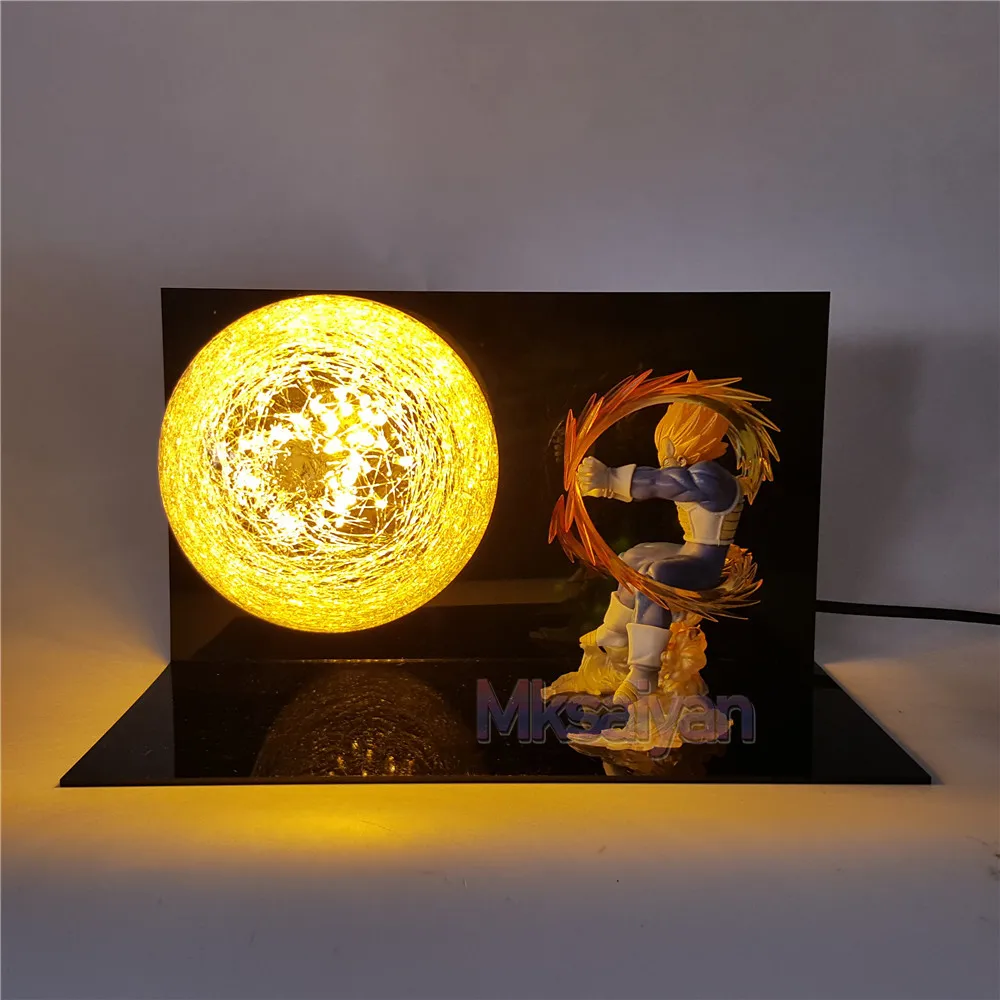 Dragon Ball Z фигурка Вегета Kamehameha DIY Светодиодная лампа светильник аниме дисплей 7