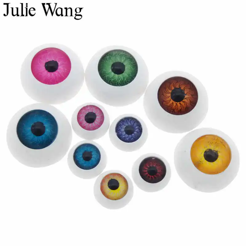 Julie Wang 10 шт. 12/20 мм круглые пластиковые кукольные глаза смешанные Цвет кнопки