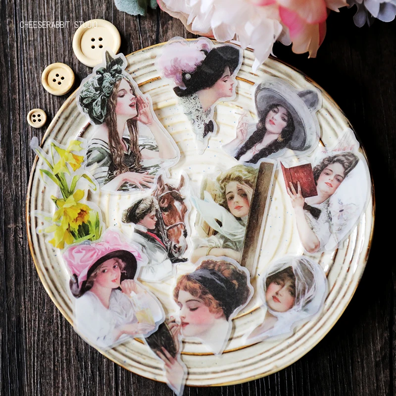 Ksccraft 58 шт. винтажные женские вельветовые наклейки для скрапбукинга Happy planner/изготовление открыток/проект журналов