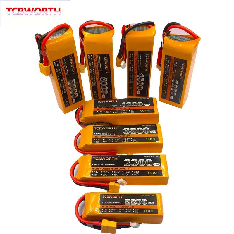 18 5 V RC игрушки LiPo Батарея 5S 1300 мА/ч 1800 3500 4000 4500 6000 30C 40C для радиоуправляемый самолет