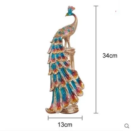 

European creative peacock resin crafts, modern home decorations wedding gifts
