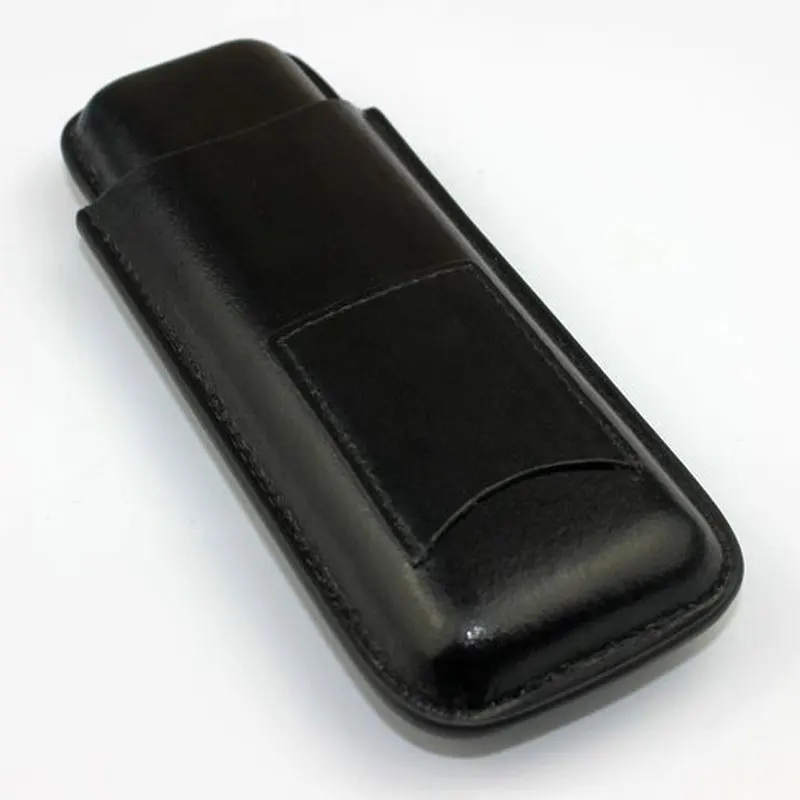 Cohiba держатель для сигар черный коричневый гладкий кожаный хьюмидор чехол