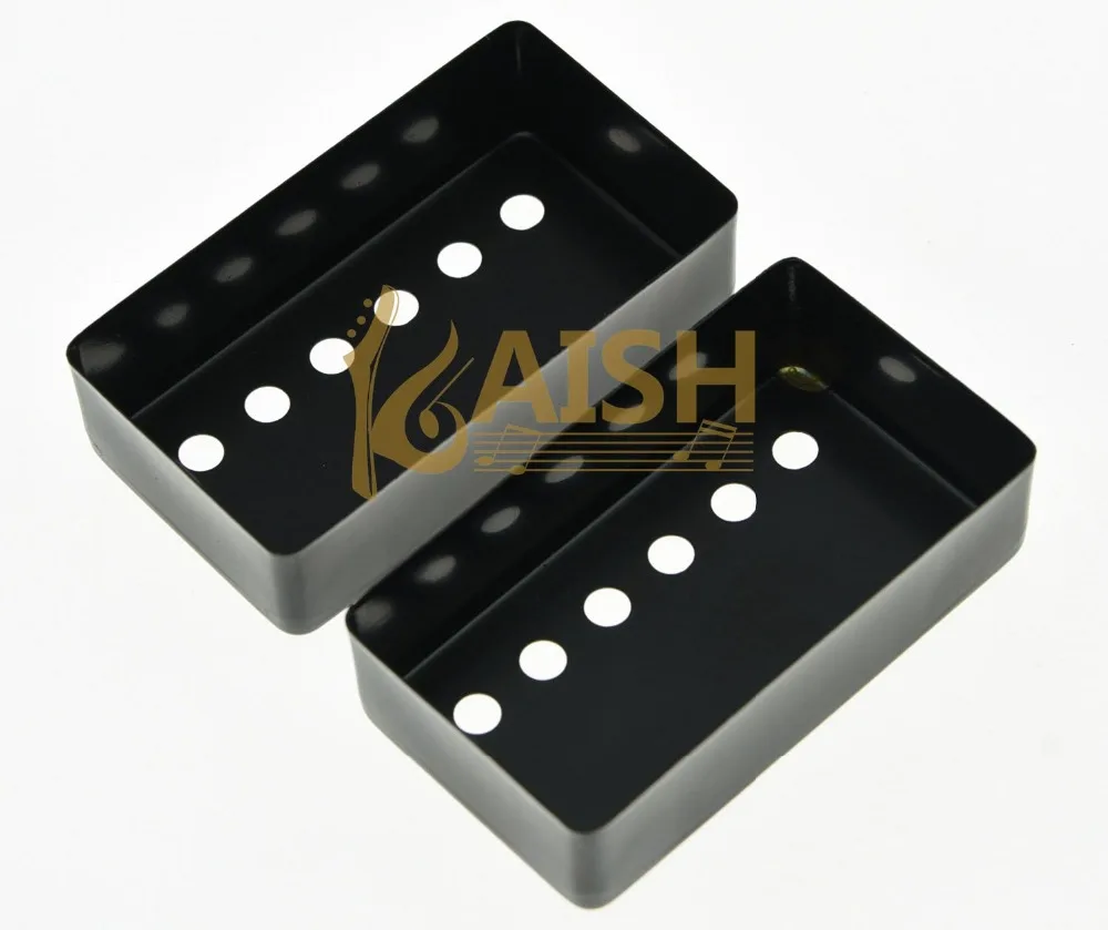 KAISH 2pcs Black Metal 50mm LP Humbucker Covers Guitar Pickup Cover fits | Спорт и развлечения