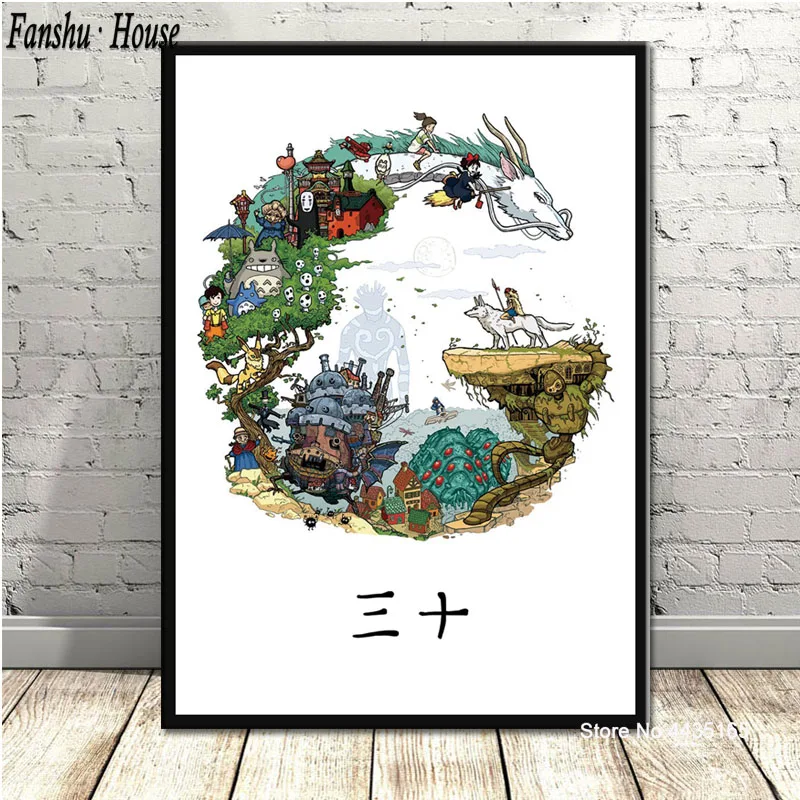 Плакаты и принты для студийной фотосъемки анимационный постер Tribute Totoro Картина