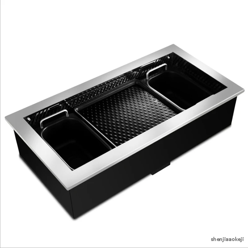 Цена Бездымный Электрический домашний антипригарный противень для выпечки домашний гриль для барбекю кастрюля Электрический поддон для гриля 2...