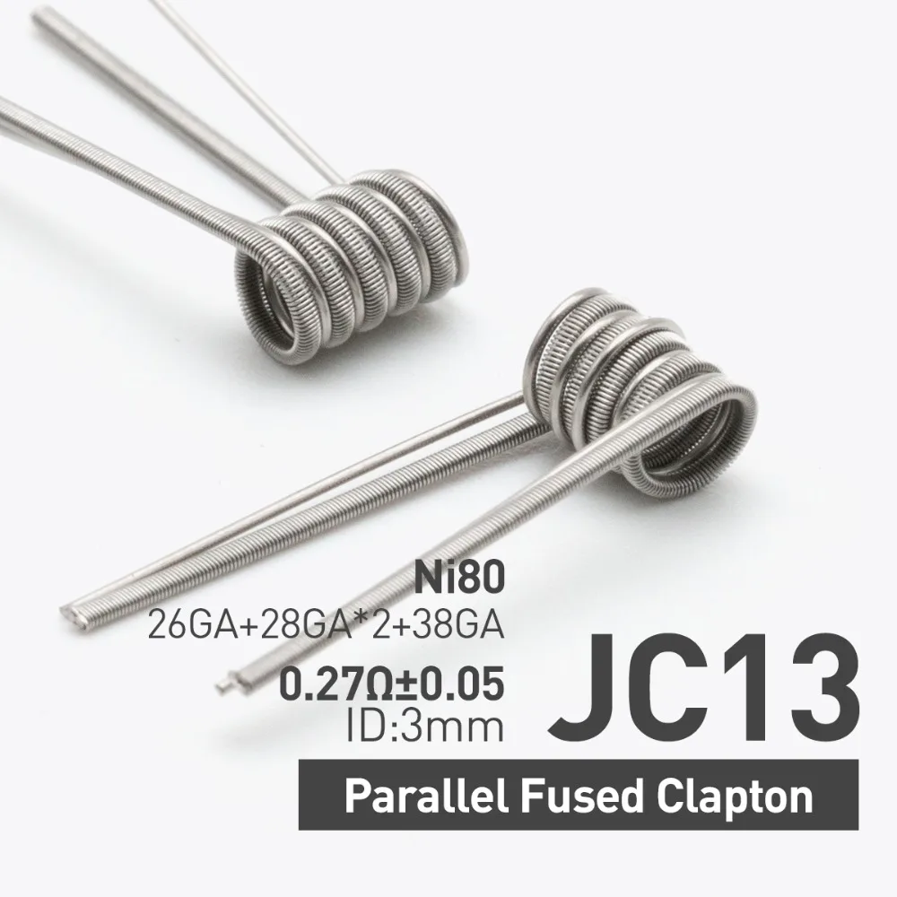 Катушки для вейпа Volcanee Ni80 Nichrome Alien V2 параллельный плавленый Clapton электронной