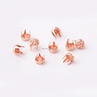 Маленькие заклепки для одежды цвета розового золота, 50 шт.лот, декоративные Когти для сумок, одежды, кожевенного ремесла