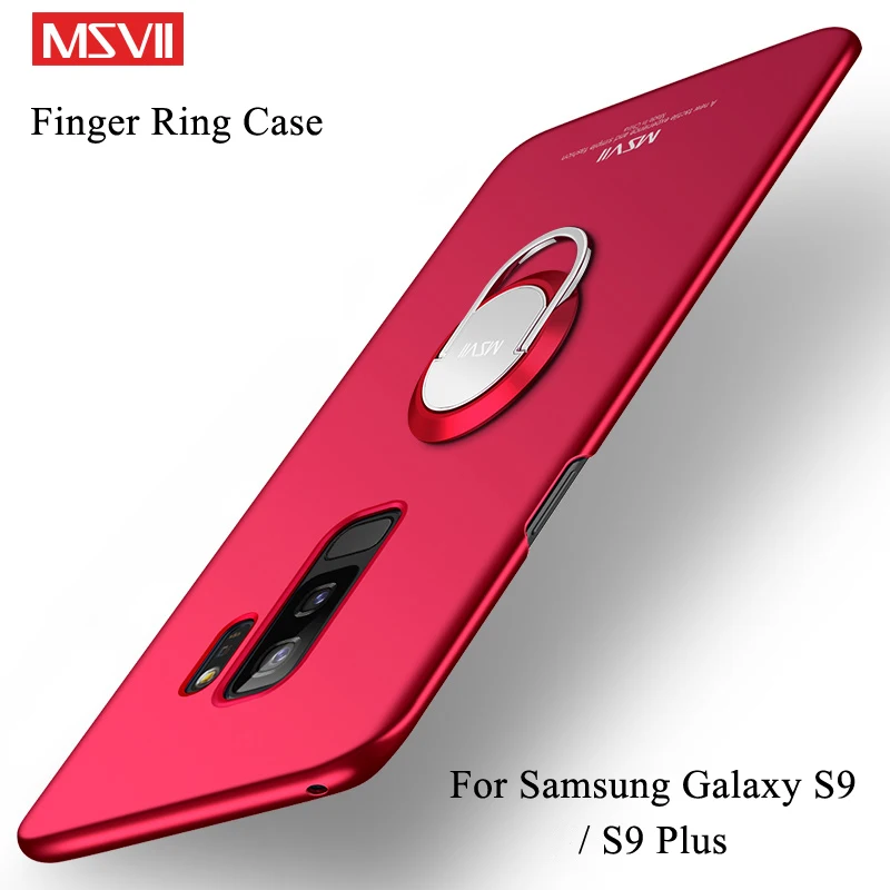 Для Samsung Galaxy S9 Plus чехол Msvii кольцо на палец тонкий для S 9 чехлы | Мобильные телефоны