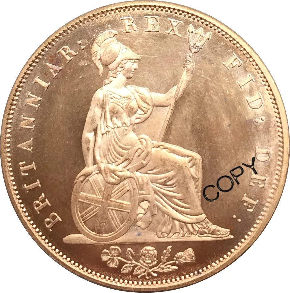 Великобритания 1 пенни Джордж IV 1825 красная медная копия памятная монета монеты