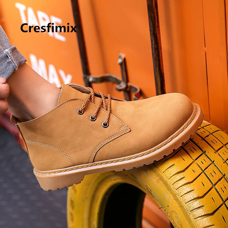 Cresfimix Chaussures Masculines/мужские модные коричневые туфли высокого качества на шнуровке
