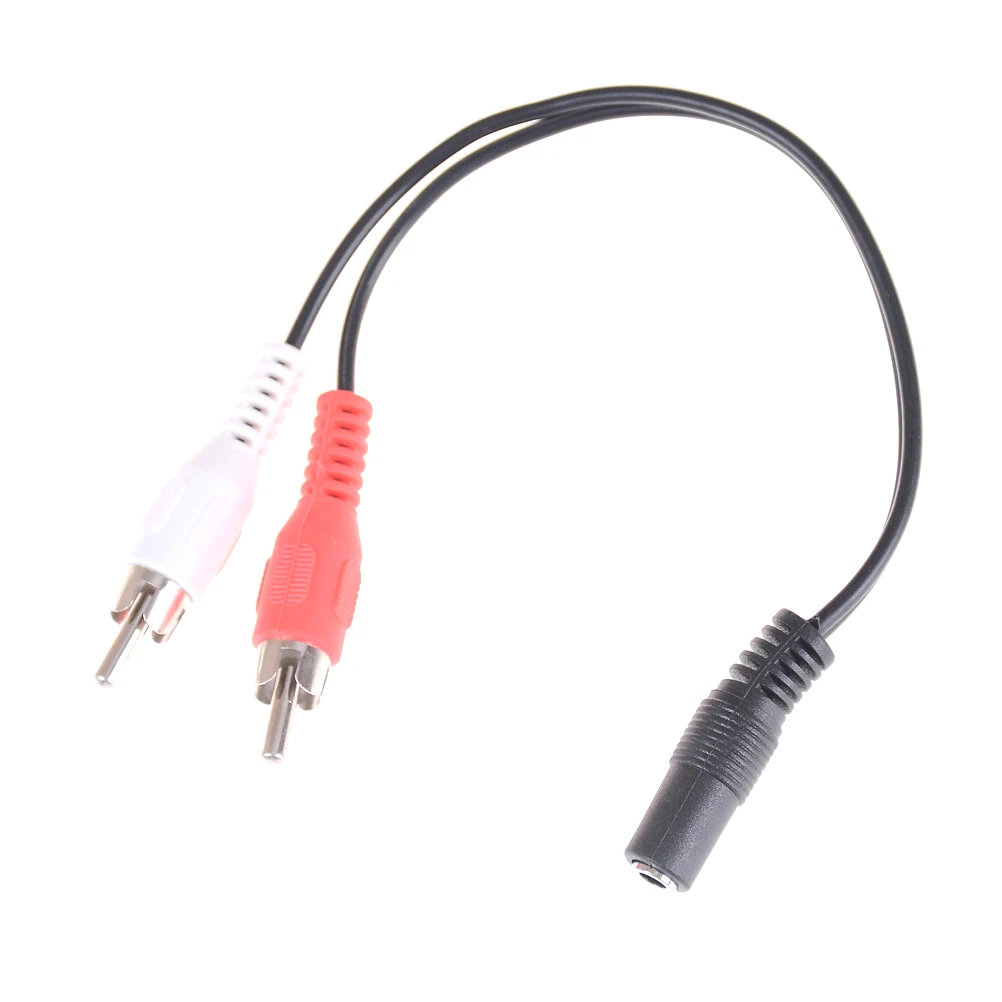 3.5mm Stereo Female To 2 Male RCA Jack Adapter Aux Audio Y Cable Splitter Best Price | Обустройство дома