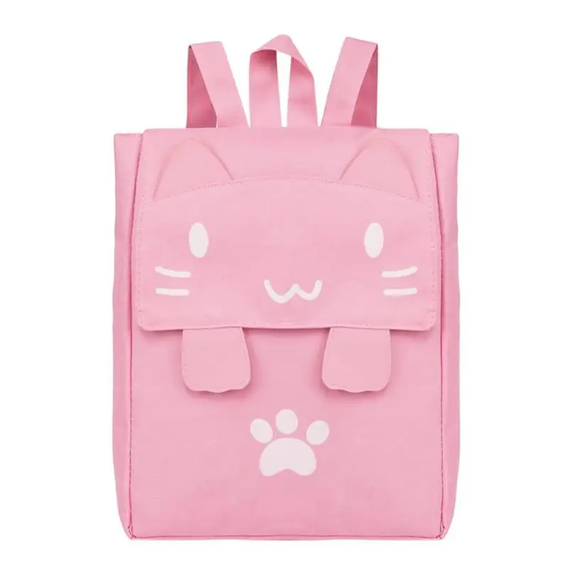 2019 женский милый кот рюкзак холщовые рюкзаки Kawaii школьная сумка для школьники