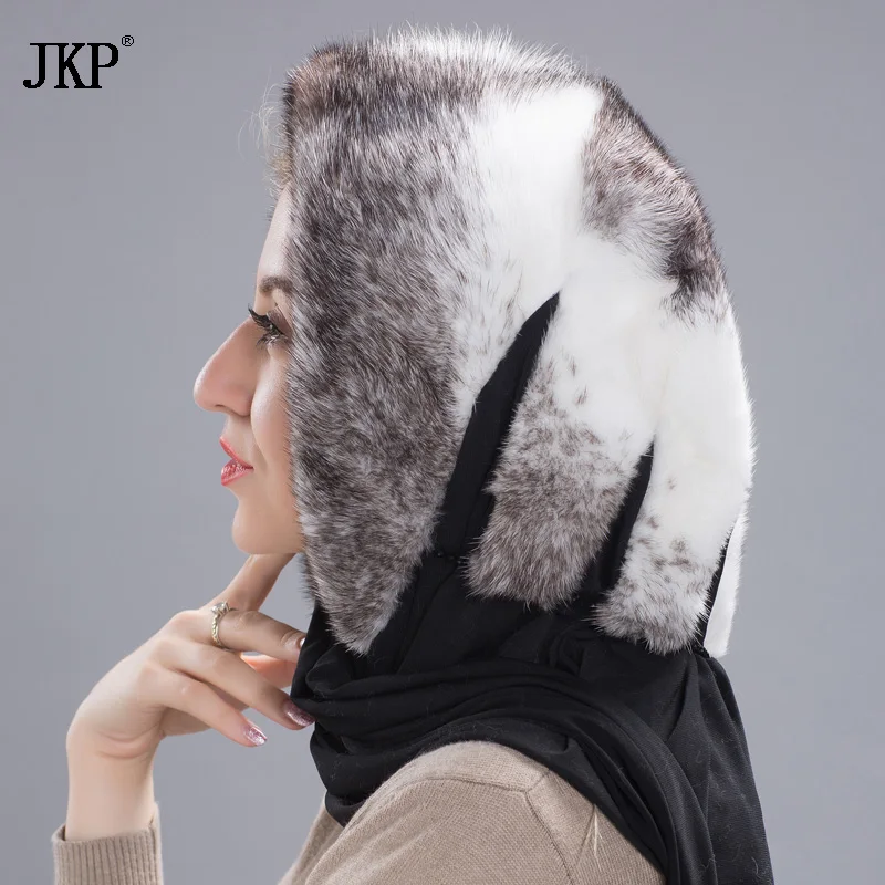Новая продукция Jkp 2020 милая норковая шапка теплая зимняя из натуральной норки 3